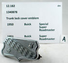 1340878 Gm Buick Super Roadmaster Trunk Lock Cylinder Cover