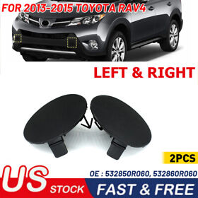2pcs Front Bumper Tow Hook Cover Cap Left Right For Toyota Rav4 2013 2014 2015