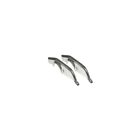 33-183360-1 Camaro Front Bumper Guards Chrome Deluxe With Mounting Brackets Rubber