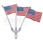 40-333145-1 Full Size Chevy Chrome Flag Holder With Three American Flags