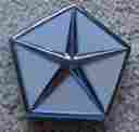 4276776 Chrysler New Old Stock Pentistar Trunk Lock Sliding Emblem White 1982-86