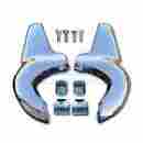 57-338155-1 Eckler S Chevy Accessory Front Bumper Guards Chrome With Mounting Hardware 1957