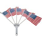 80-333114-1 Chevy Chrome Flag Holder With Five American Flags Eckler