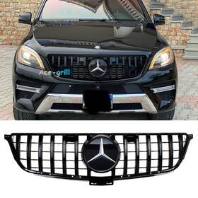 Ace-grill 796237664268 Front For 2012 2013-2015 Mercedes Benz W166 Ml Class Bumper Grille With Badge