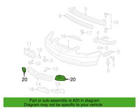 71108-s6m-000 Acura Genuine Rsx Front Bumper Fog Light Cover Left Driver 71108s6m000 W244