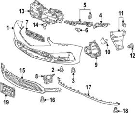 71240-3s5-a00 Acura Genuine Beam R Front Upper
