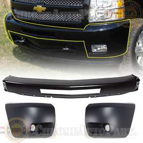 15891681 Aftermarket Products 15941837 15891682 Steel Front Bumper Cover And End Cap Kit For 2007-2013 Chevy Silverado 1500