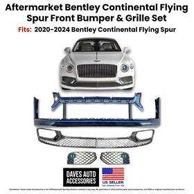 3se807093 Aftermarket Products 2020-2024 Bentley Continental Flying Spur Front Bumper And Grille Set