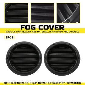 8148248020c0 Aftermarket Products 2pcs Front Fog Light Covers Left Right Side For 2004-2007 Toyota Highlander