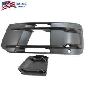 Au1808881 Aftermarket Products Front Bumper Left Side Grille Bezel Trim Insert Black 2pc Set Fits 2016- 19 Q7