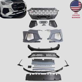 Au1922rsq Aftermarket Products New Front Bumper Grille Spoiler Molding Trim Set Rsq3 Style For 2019- 23 Q3 Sq3