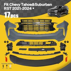Sstbp241213140 Aftermarket Products Front Bumper Cover Assembly Fit For Chevy Tahoe And Suburban Rst 2021-2024 New