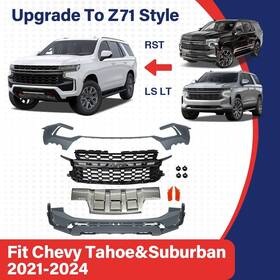 Sstbp241219141 Aftermarket Products Front Bumper Cover Grille Assembly Fit Chevy Tahoe&suburban Upgrade To Z71 Style