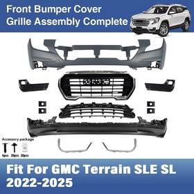 Sstbp250117576 Aftermarket Products Fits 2022-2025 Gmc Terrain Sle Sl Front Bumper Cover Grille Kit Assembly Complet