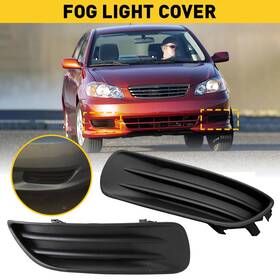 Wdk-corolla-03-04-eaa Aftermarket Products New Fog Light Cover Set For 2003-2004 Toyota Corolla To1038103 To1039103 Black A