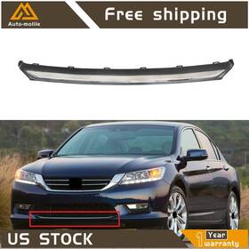 71150t2fa00 Antuko Ml1910392le For Honda Accord 2013-2015 Chrome Black Front Lower Bumper Trim