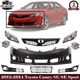 Apex Auto Parts 723650119068 Front Bumper Cover And Headlight Assembly For 2012-2014 Toyota Camry Se/se Sport