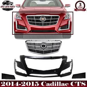 Apex Auto Parts 723650227954 Front Bumper Cover Fascia Paintable And Grille Assembly For 2014-2015 Cadillac Cts
