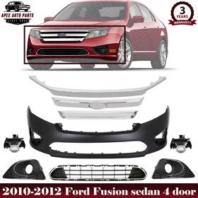Apex Auto Parts 723650338209 Front Bumper Cover Paintable And Grille Assembly Kit For 2010-2012 Ford Fusion