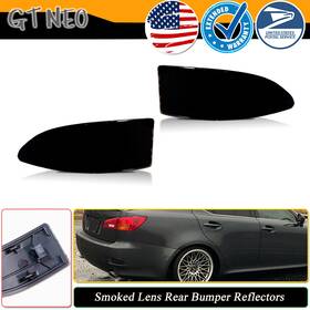 Rb-191h Apolloled 2pc Rear Bumper Reflectors Tail Brake Lights Housing For 06-13 Lexus Is250 Is350