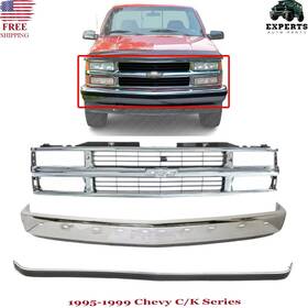 Gm1200238 Auto Part Experts Front Bumper Chrome Grille Molding For 1994-2000 Chevrolet-gmc C/k Series