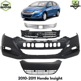Autoelements Us 11151546 Front Bumper Cover Primed Plastic And Grille Assembly For 2010-2011 Honda Insight