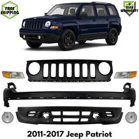 14827264 Autoelements Usa Front Bumper Cover Paintable And Grille Assembly Kit For 2011-2017 Jeep Patriot