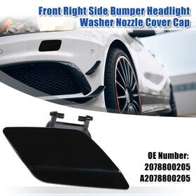 Automall Tech 732324844205 Car Front Right Side Bumper Washer Nozzle Cover Fit For Mercedes-benz E550 Black