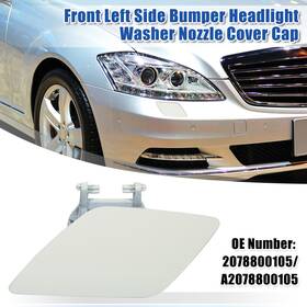 A2078800105 Automall Tech Front Left Side Bumper Washer Nozzle Cover Fit For Mercedes-benz E550 White