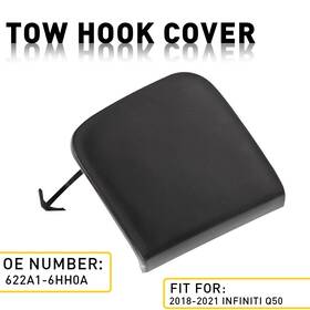 Auxito 2018-2021 Q50 Front Bumper Hook Tow Cover Cap For 2019 2018 2020 2021 Infiniti Accessories