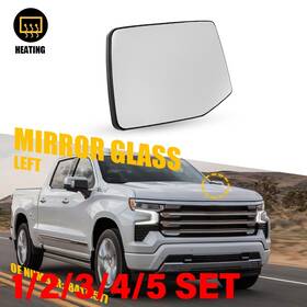 84171577 Auxito For 2019-2024 Chverolet Silverado Mirror Glass Heated Left Side 1-5set