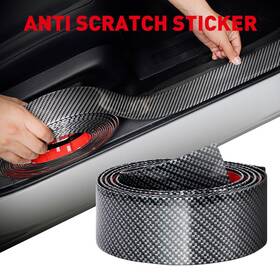 Fzjt-2mear1 Auxito Car Door Sill Plate Scuff Cover Anti Scratch Sticker Accessories Carbon Fiber