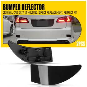 Hgd-is250-06-30yx Auxito Smoked Rear Bumper Reflector Light Covers For 2006 2007 08-13 Lexus Is250 Is350