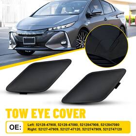 Tckg-prius-17-20 Auxito Front Rh&lh Side Bumper Tow Hook Eye Cap Cover For Toyota Prius Prime 2017-2020