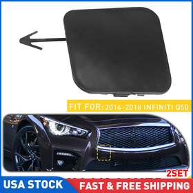 Tckg-q50-14-17 Auxito 2set Front Bumper Tow Hook Eye Cover Cap 622a1-4ga0a For 2014-2017 Infiniti Q50
