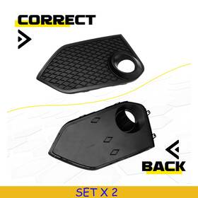 Auxito Wdk-civic-r-17-21-2f 4pcs For Honda Civic Type R Hatchback 2017-2020 Bumper Fog Light Bezel Front