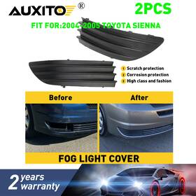 Wdk-sienna-04-05 Auxito Us New Front Set Of Two Lh Rh Fog Light Cover For 2004-2005 Toyota Sienna