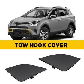 Xpd-tcg-16541 Auxito 4x Front Left Right Bumper Tow Hook Cover Cap For 2016 2017 2018 Toyota Rav4 New