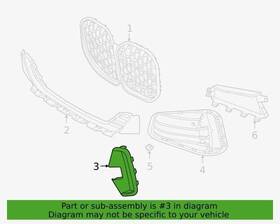 51-11-8-078-412 Bmw 51-11-8-078-411 2022 M440i Opening Trim On Front Bumper And