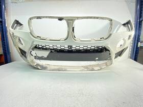 51118056719 Bmw 15-19 F86 X6m Front Bumper Cover Panel Alpinweiss White 300 Damaged Oem