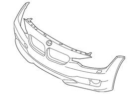 51118061928 Bmw New Genuine Trim Cover Bumper Primered 2014-2019 Oe