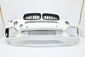 51118062448 Bmw Front Bumper Cover White Pdc Camera Led Fog Light Oem X5 F15 14-18 Damaged