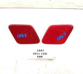 7837431 Bmw Oem E82 E88 Front Bumper Left Right Nozzle Washer Cover Red Crimson A61