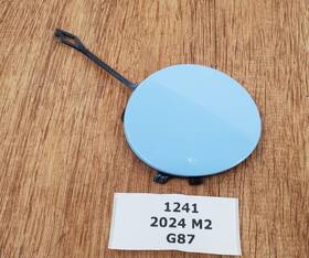 7887589 Bmw 23-24 Oem G87 M2 Front Bumper Tow Hook Cover Eye Trim Blue C6e