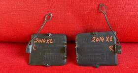 51127303815 Bmw X1 2014 Rear Bumper Left &right Tow Hook Covers Oem