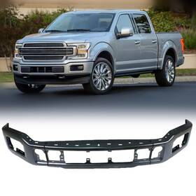 Fd105011 Bumpers That Deliver Steel Bumper Face Bar For 2018-2020 Ford F-150 Pickup With Fog Light Hole Black