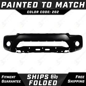 To1000382 Bumpers That Deliver New Painted 202 - Black Front Bumper Cover Fascia For 2012-2015 Toyota Tacoma