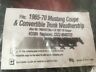 C5zz-6543720-ar Ford Mustang Trunk Weatherstrip