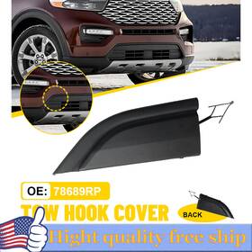 78689rp Car Replace Partx 1/2set Front Bumper Tow Hook Cover For 2020 2021 22 23 Ford Explorer