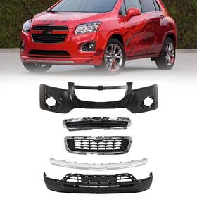Gm1039181 Carparts Love Auto For 2013-2016 Chevy Trax Front Upper &lower Bumper Cover Grille Set Primed 5pcs